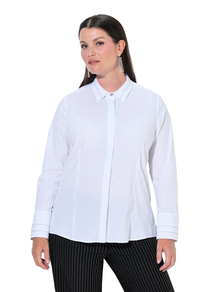 Hemdbluse in schneeweiß