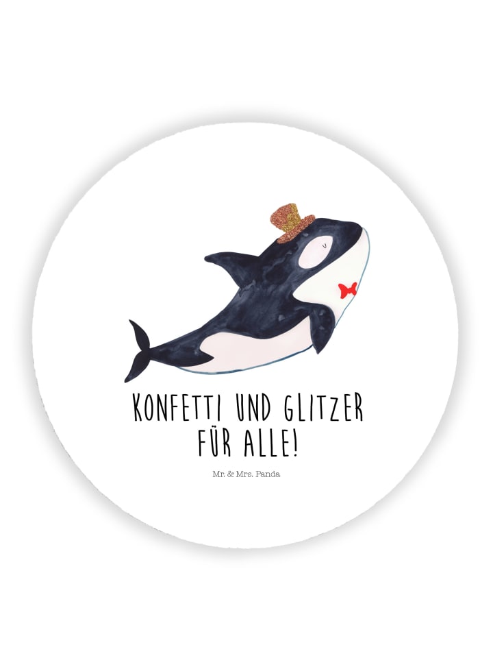 Magnet Orca Zylinder mit Spruch in Weiß