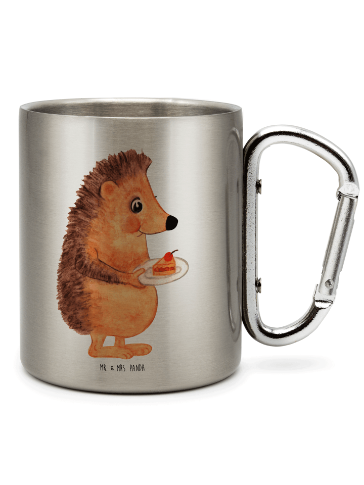 Becher Igel Kuchenstück ohne Spruch in Silber