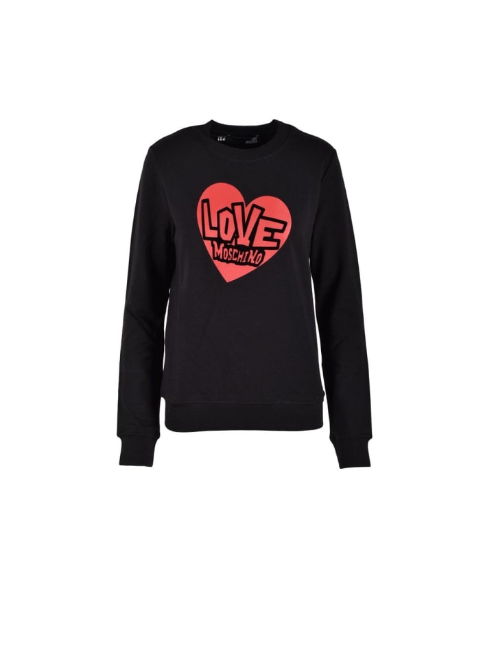 Schwarz Baumwolle Sweatshirt