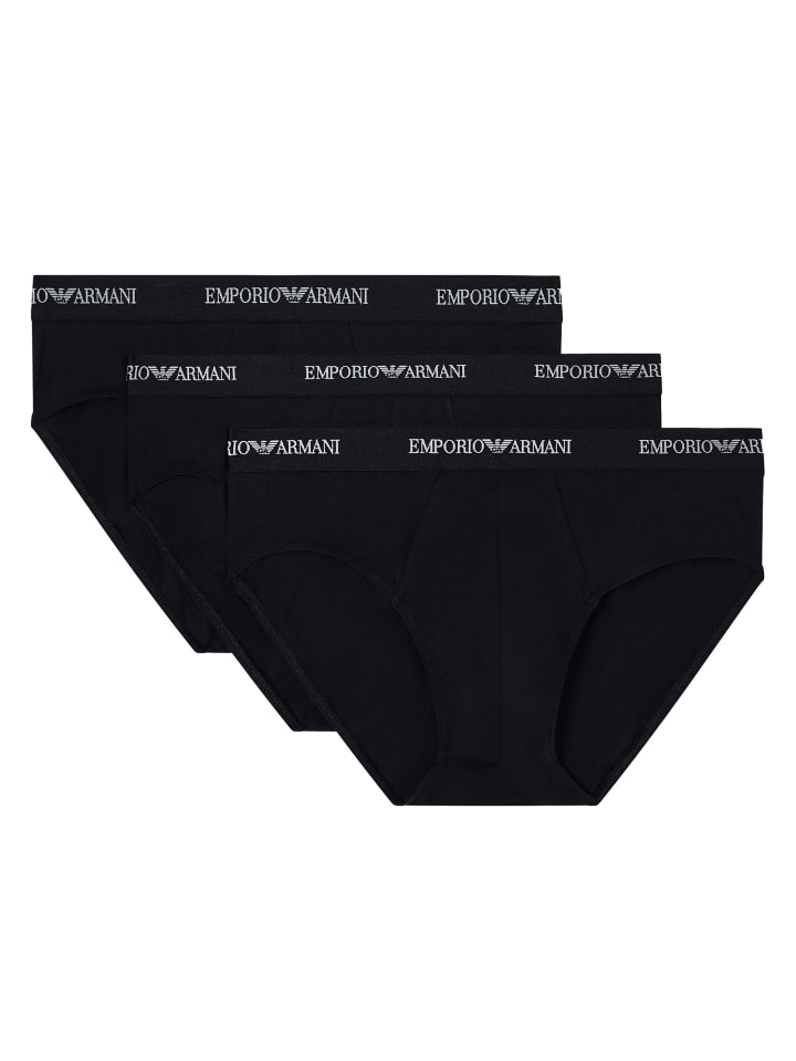 3er Pack Brief in Schwarz