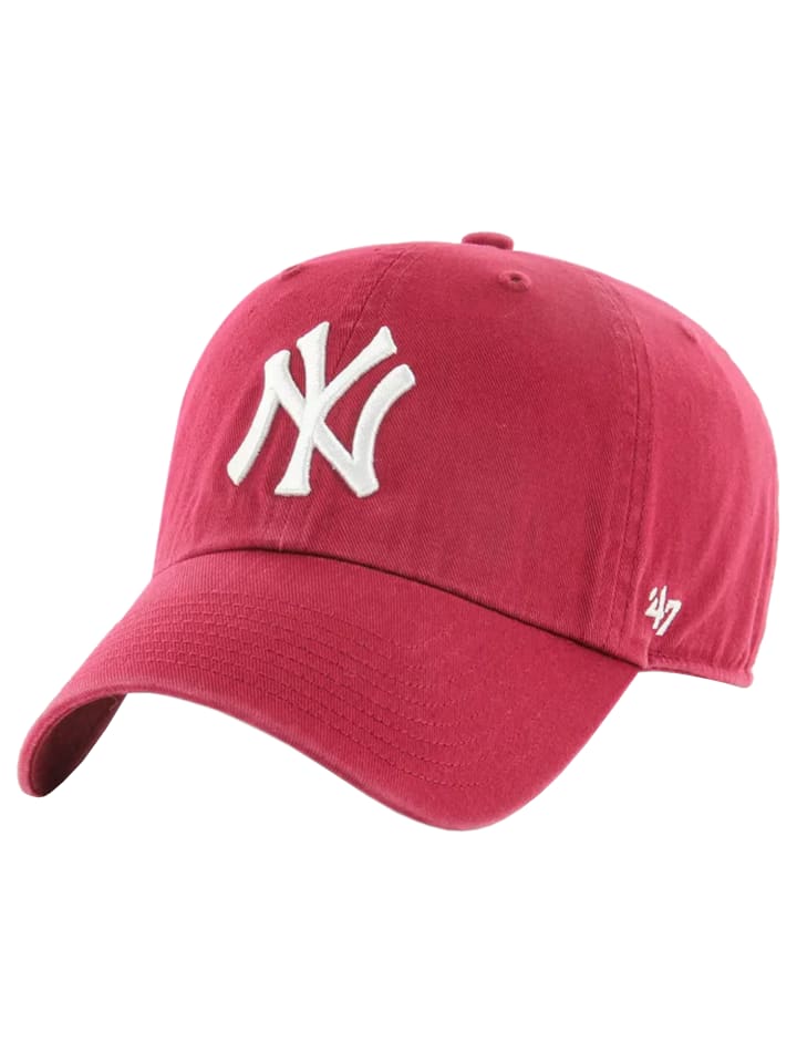 47 Brand New York Yankees Clean Up Cap in Dunkelrot