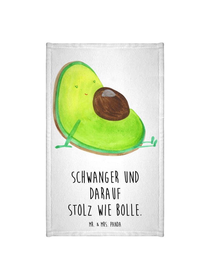 Handtuch Avocado Schwangerschaft mit Spruch in Weiß