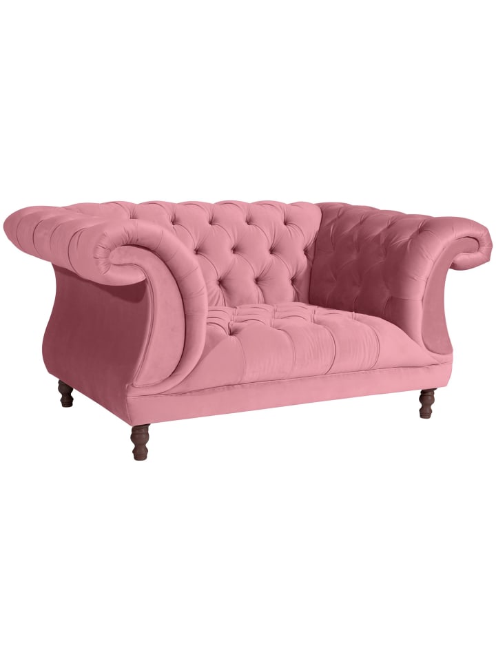 CHESTERFIELD Sessel Kaylin Samtvelours rosé