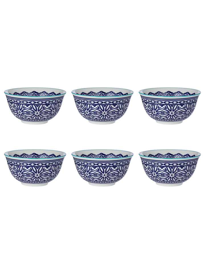 Butlers Schale ORNAMENTS 6er-Set in Blau