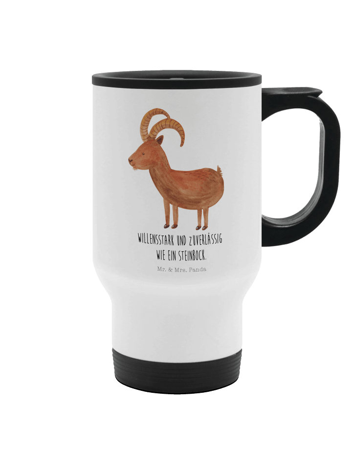 Thermobecher To Go Sternzeichen Steinbock mit S... in Weiß