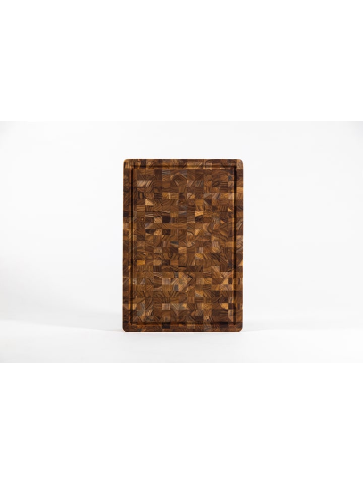 TEAKHAUS | Teakholz-Schneidebrett L extradick, BUTCHER BLOCK, 52 cm