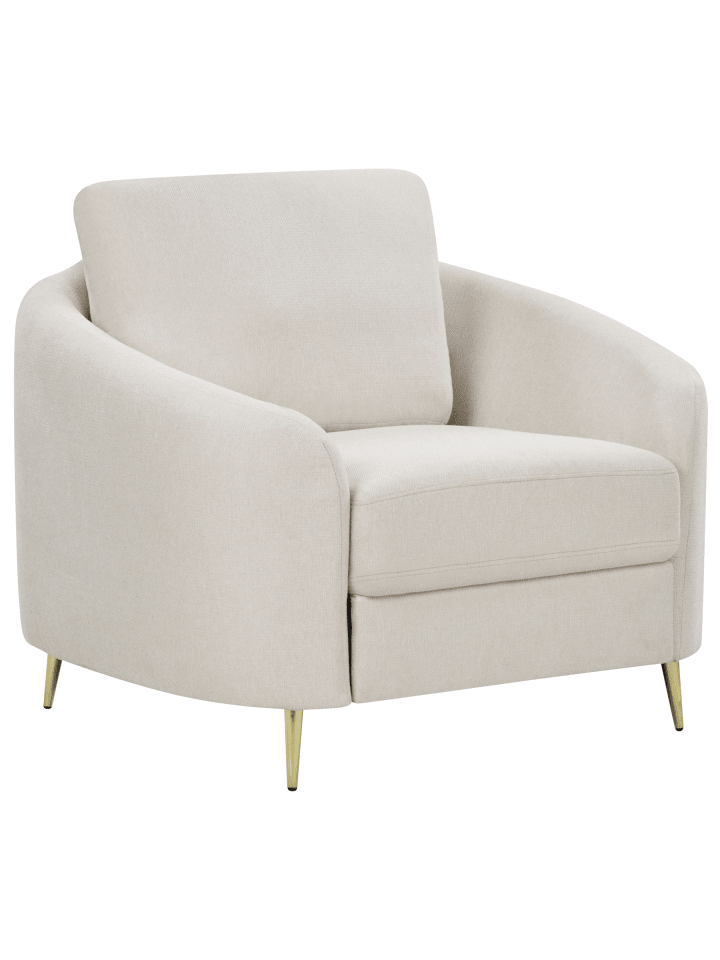 Sessel TROSA in Beige/Gold - (W) 100 x (H) 88 x (L) 86 cm