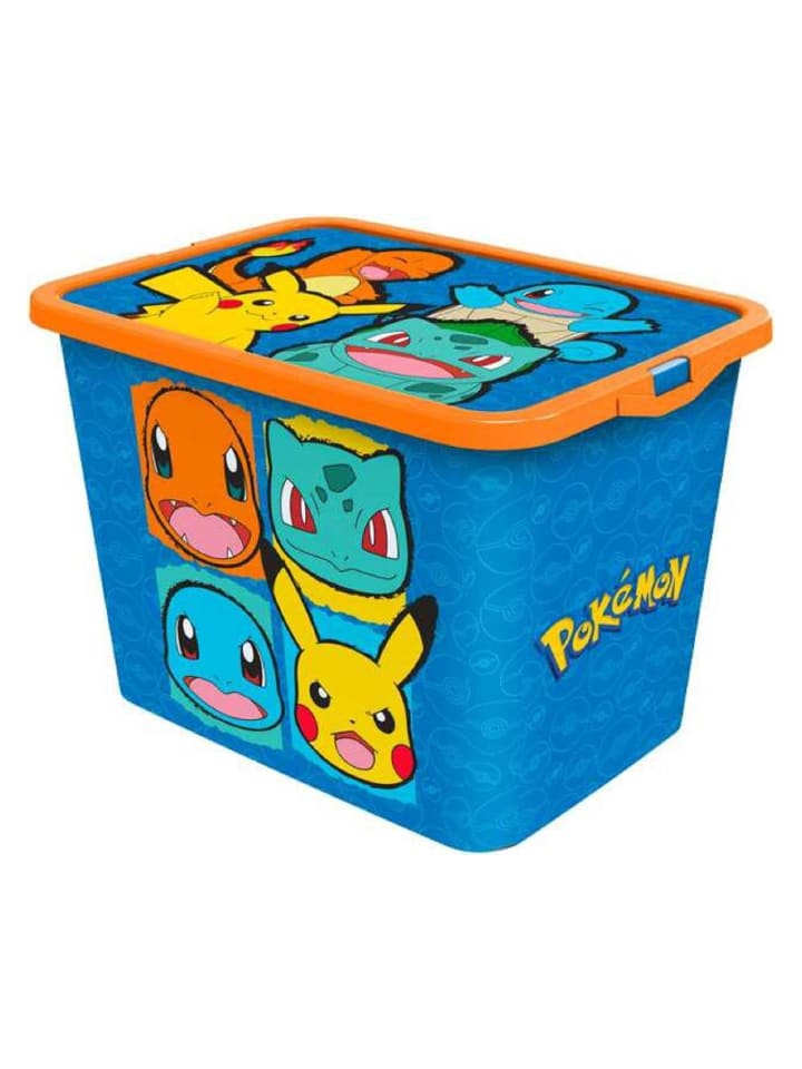 Pokemon Spielzeug-Click Box Aufbewahrungsbox Ideale Aufbewahrungslösung in Blau
