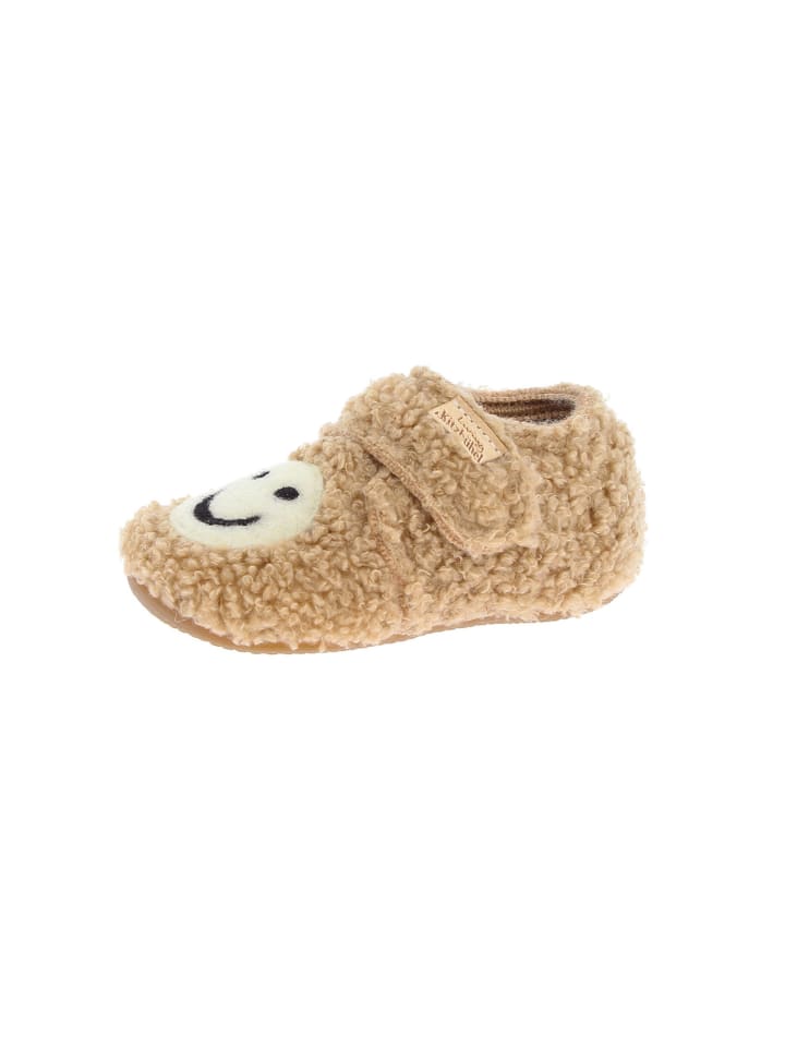 Hausschuh Teddyplüsch in Camel