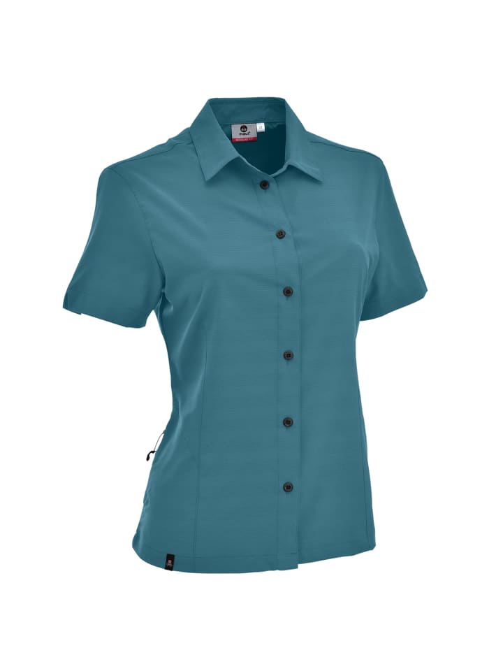 Bluse Halserspitze Fresh in Blau