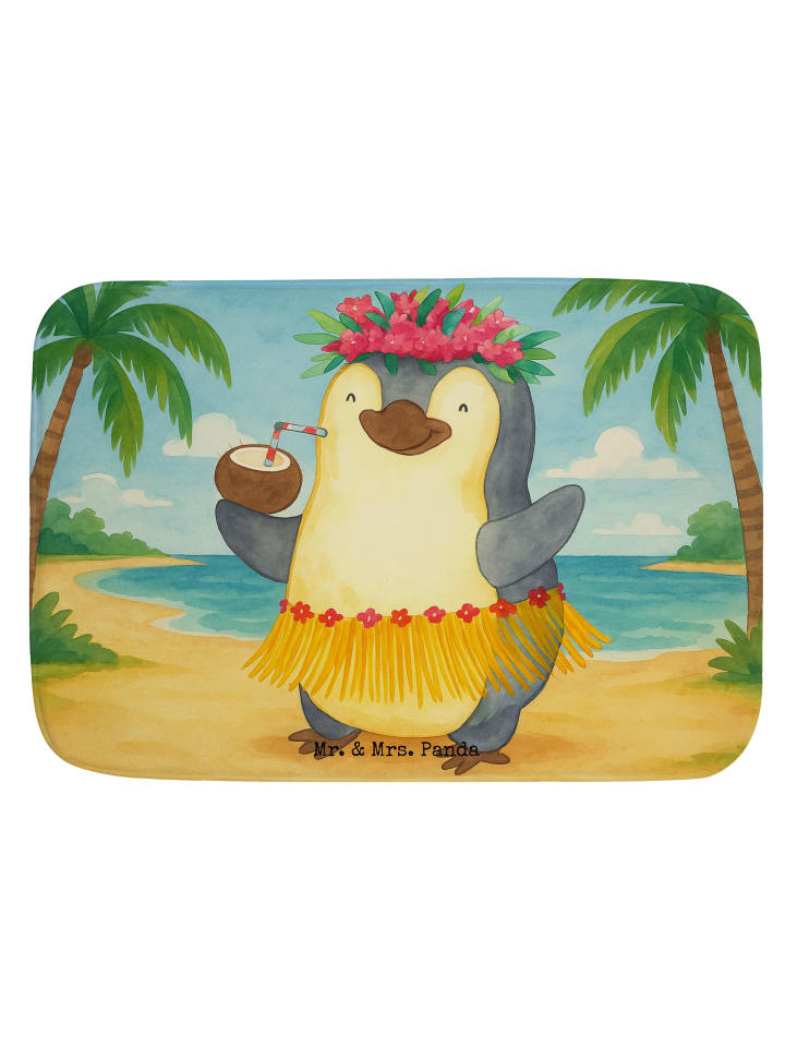Badezimmerteppich Pinguin Kokosnuss Design ohne... in Weiß