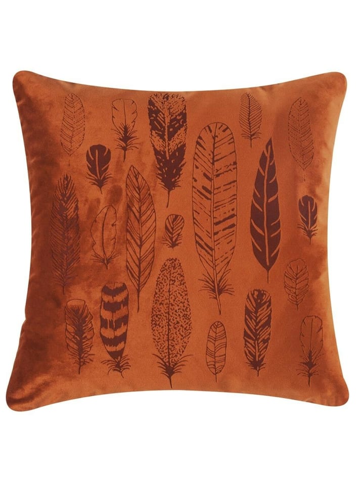 Pad Kissen FEDER Cognac Braun 40x40