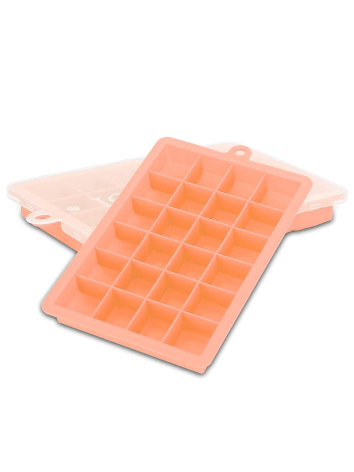 2x Eiswürfelformen mit Deckel in PINK