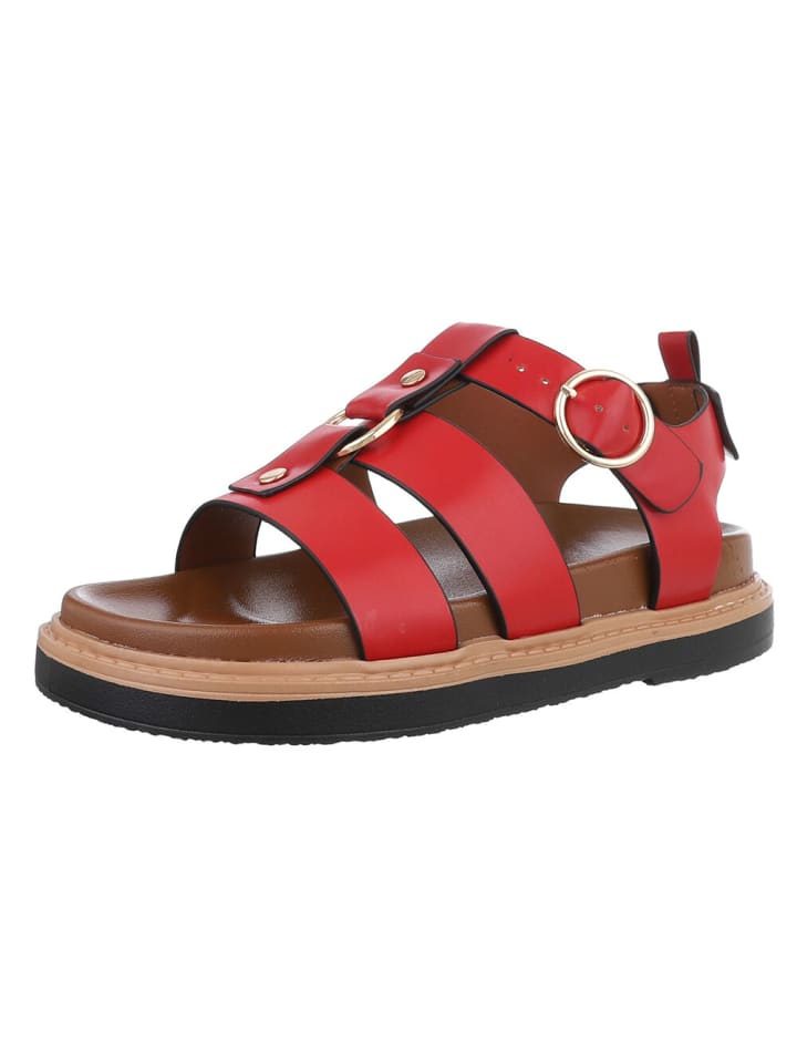Sandale & Sandalette in Rot