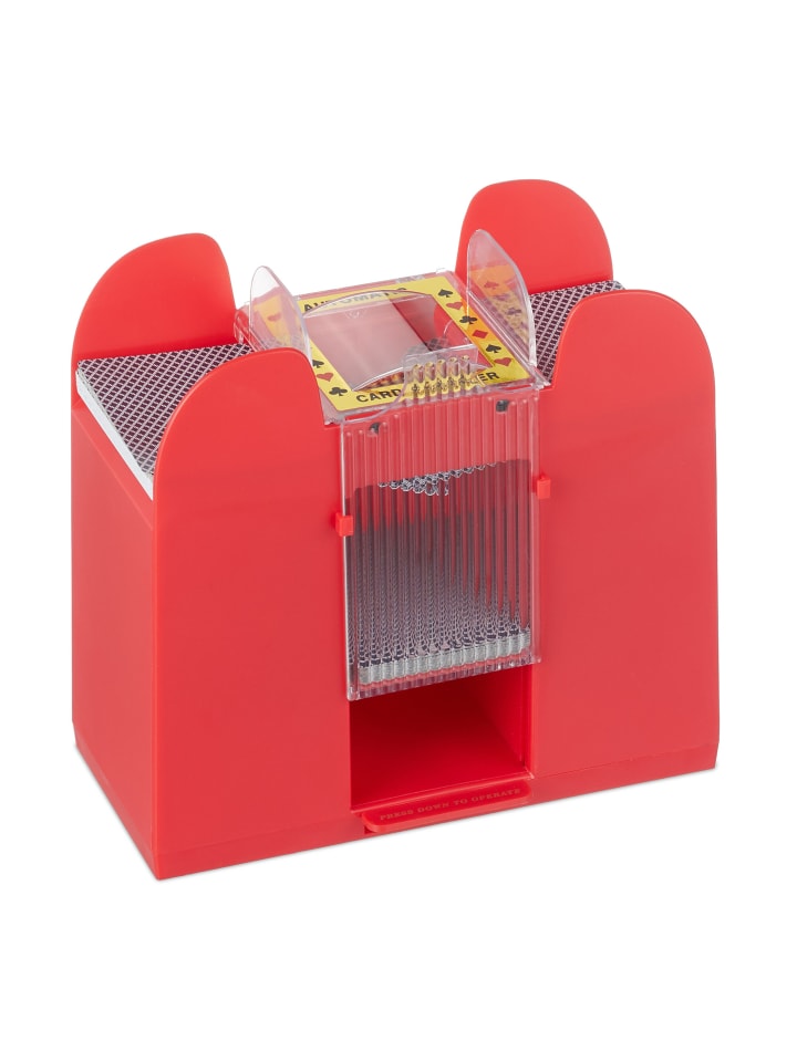Kartenmischmaschine in Rot