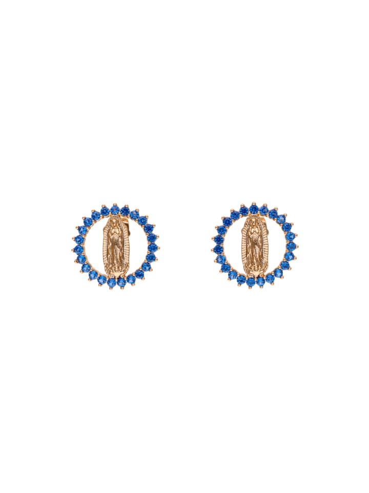 Women Earrings in Rose Gold Navy
