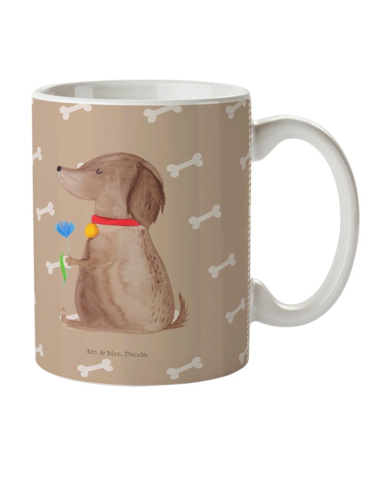 Teebecher Hund Blume ohne Spruch in Hundeglück