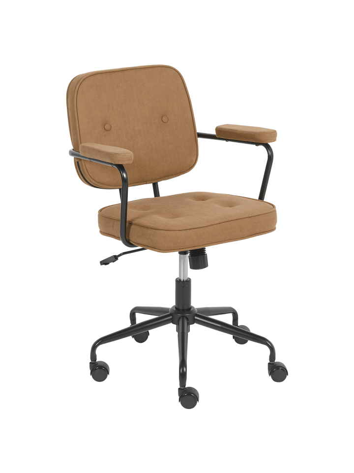 Bürostuhl PAWNEE in Braun/Schwarz - (W) 60 x (H) 90 x (L) 60 cm