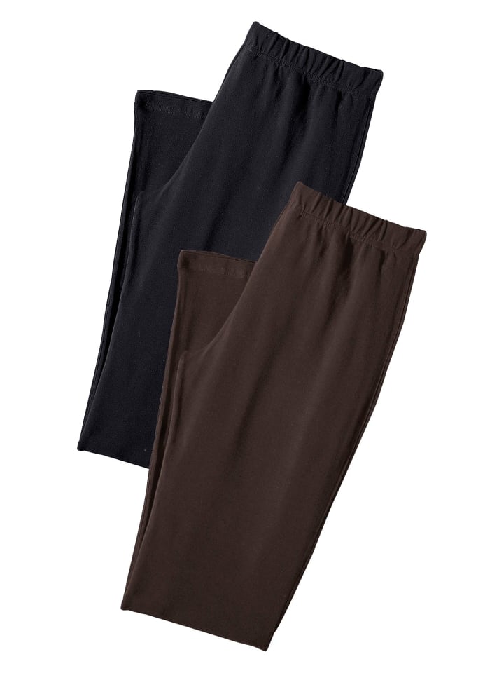 Leggings in braun, schwarz