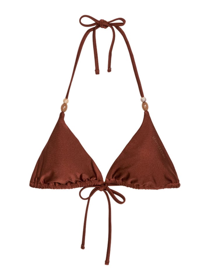 Triangel-Bikini-Top Shiny in cappuccino