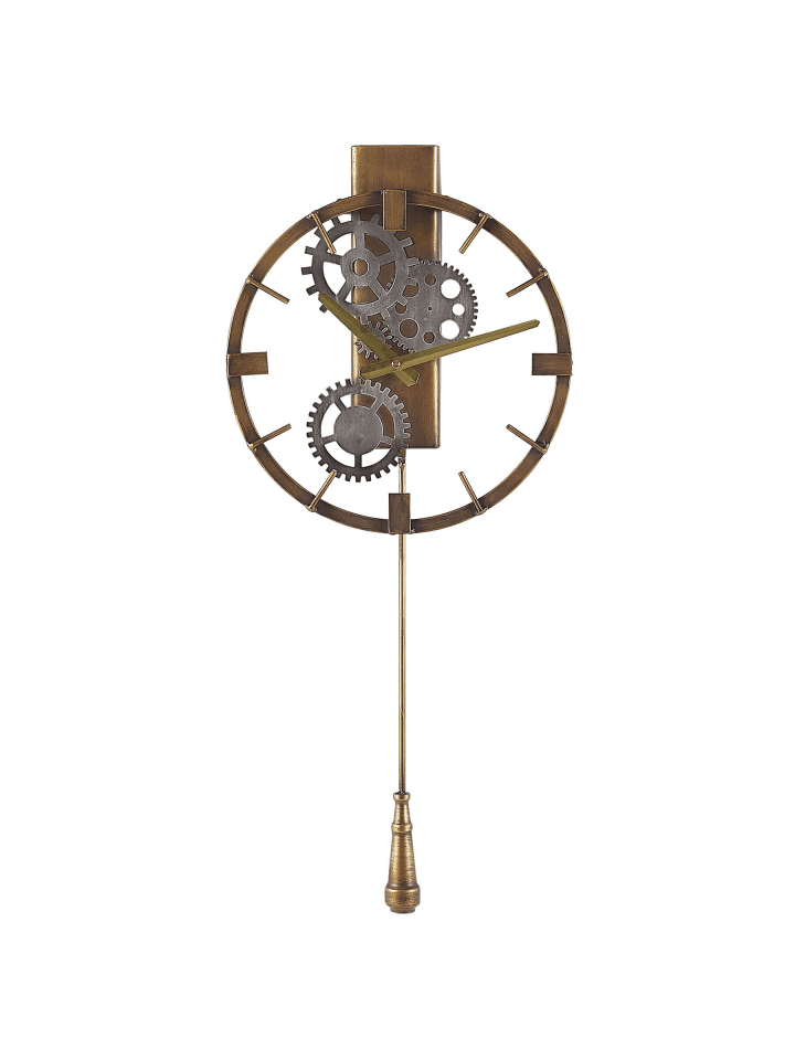 Wanduhr MARCOTE in Gold/Silber - (W) 30 x (H) 67 x (L) 9 cm