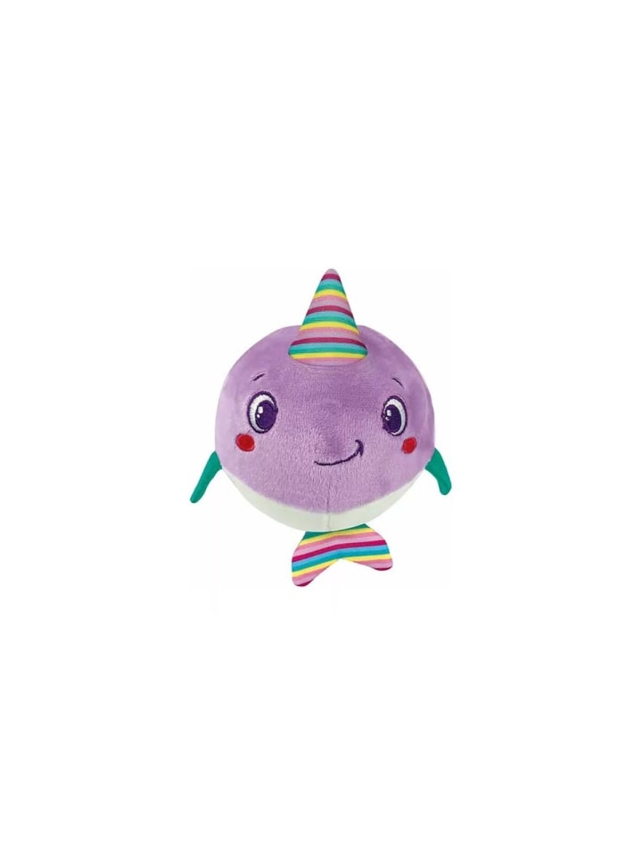 Tiere Whimsy Narwal Plüschballfigur, Babyrassel Clementoni
