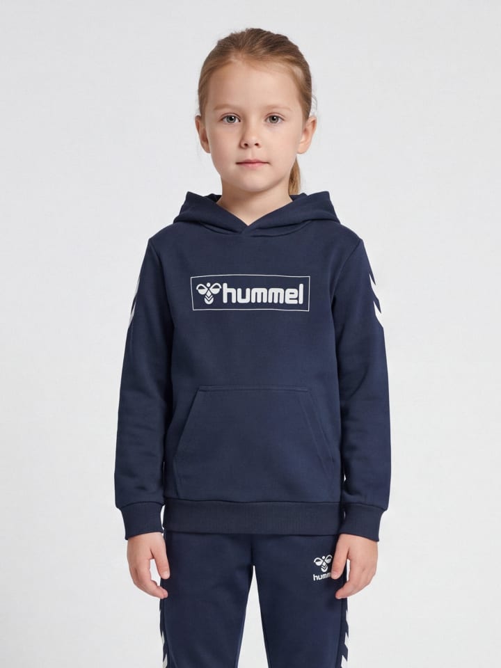 Kapuzenpullover Hmlbox Kinder in BLACK IRIS
