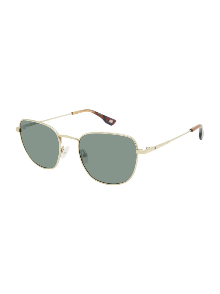 Männer Sonnenbrille Trapezförmig Gold