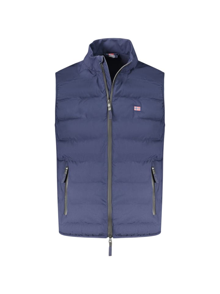 Blau Polyester Herren Weste