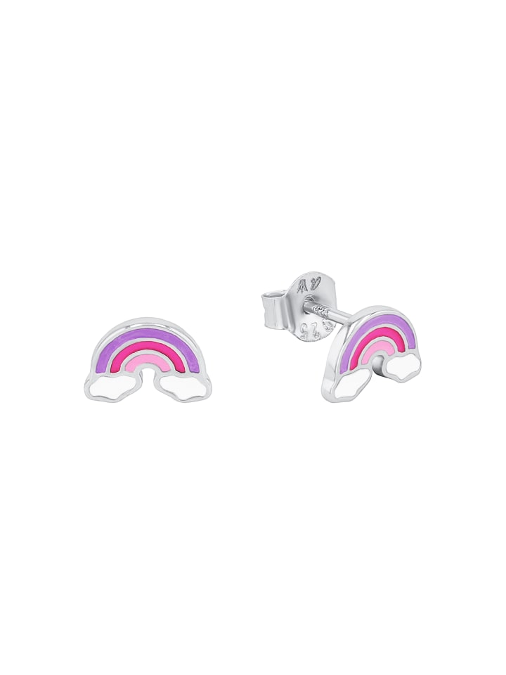 Ohrstecker Silber 925, rhodiniert in Lila