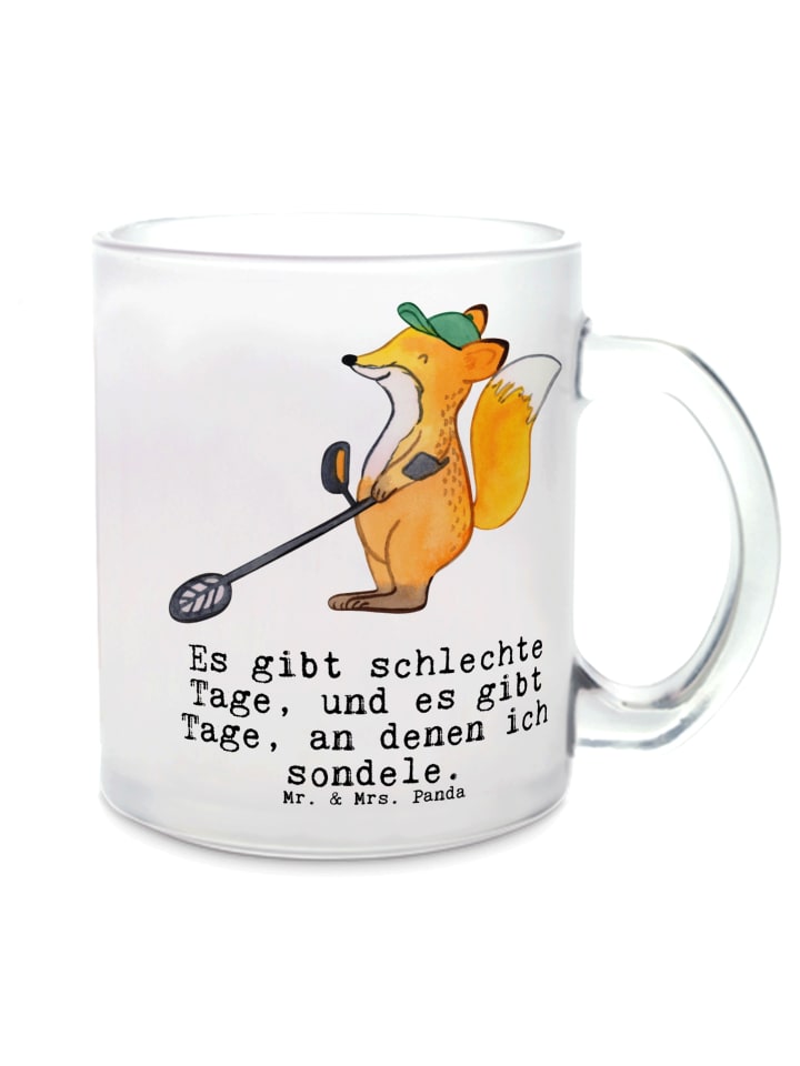 Tasse Fuchs Metalldetektor mit Spruch in Transparent