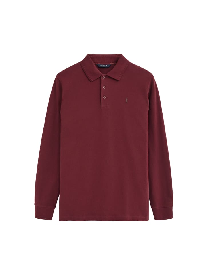 Poloshirt MAN RIGBY GO POLO LS IO LONG SLEEVE REGULAR FIT in Granat