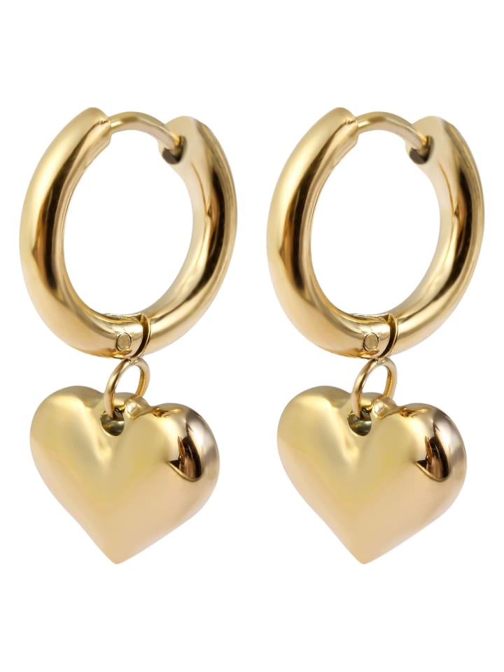 Damen Anhänger – Herzanhänger aus Edelstahl in gold