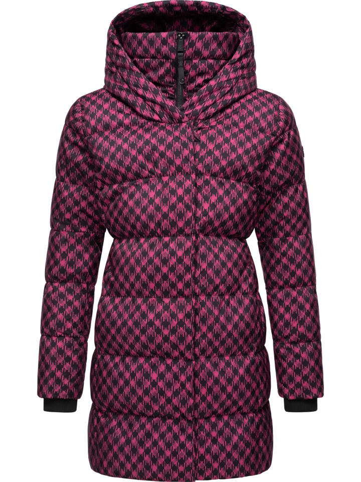 Steppmantel Niara Print in Fuchsia