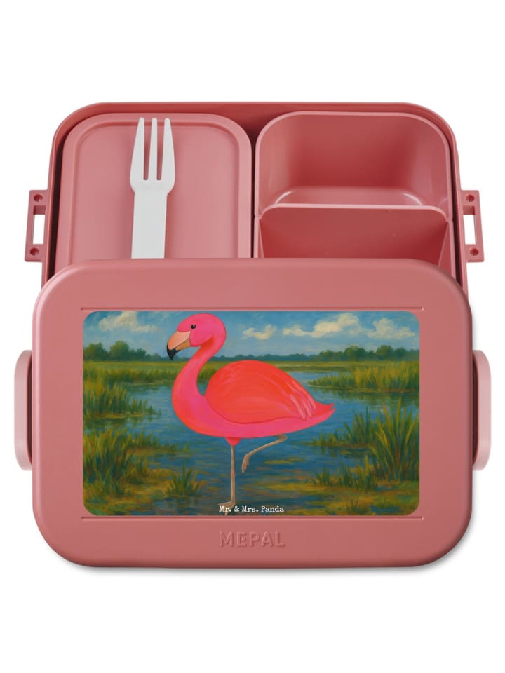 Bento Box Flamingo Classic Design ohne Spruch in Rot Pastell