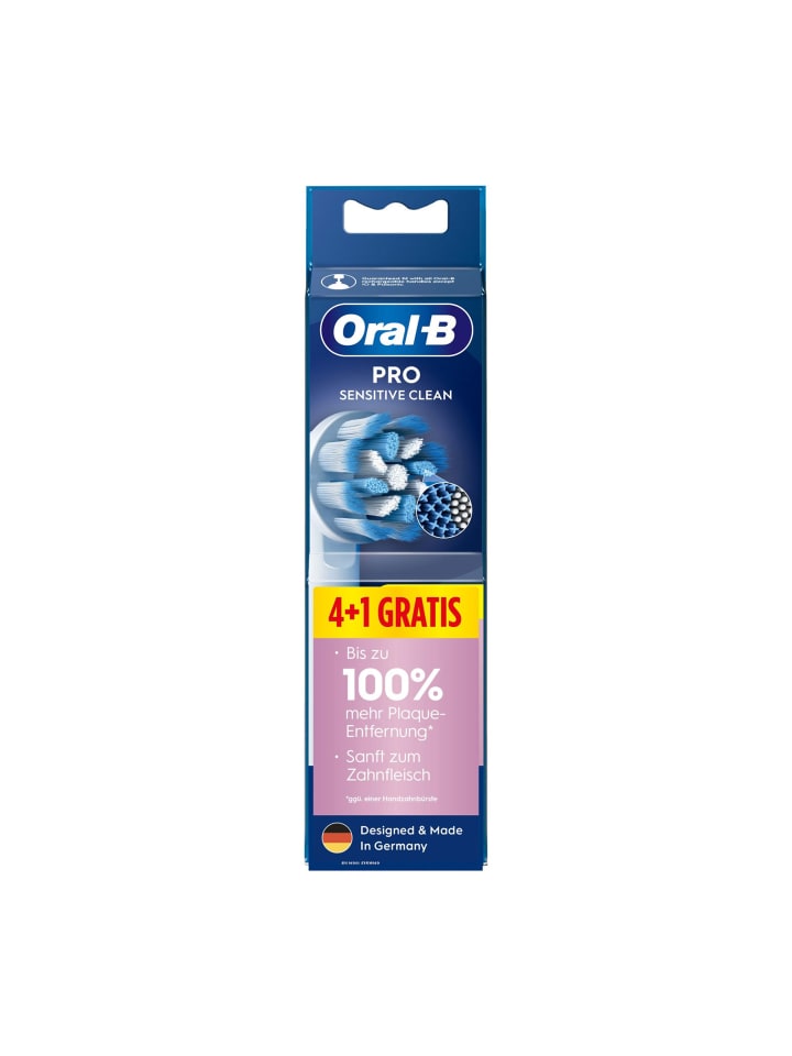 5 er-Set Pro Sensitive Clean Aufsteckbürsten 4+1 Gratis in Weiß