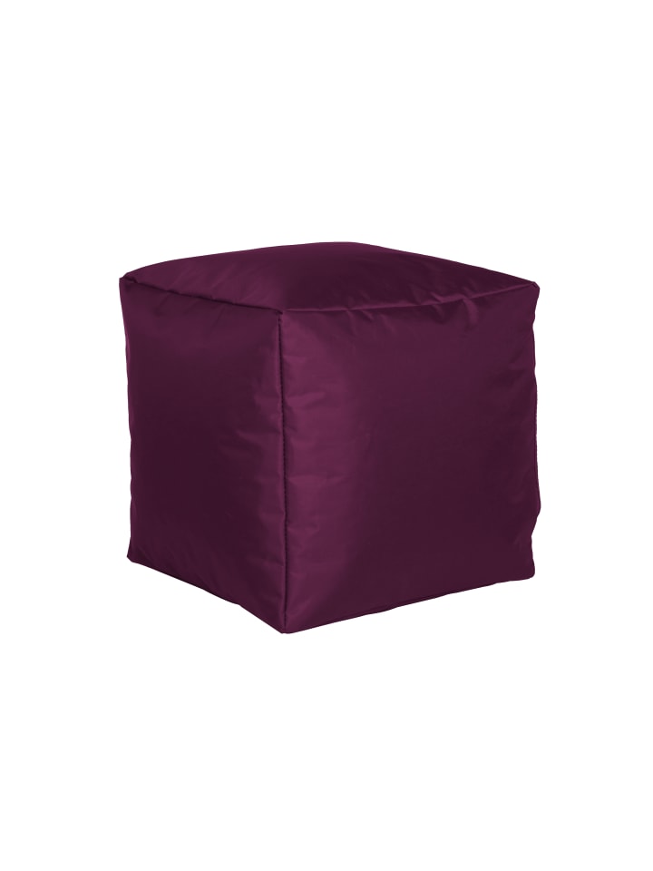 Sitzwürfel Nylon aubergine 40/40/40 cm in Aubergine