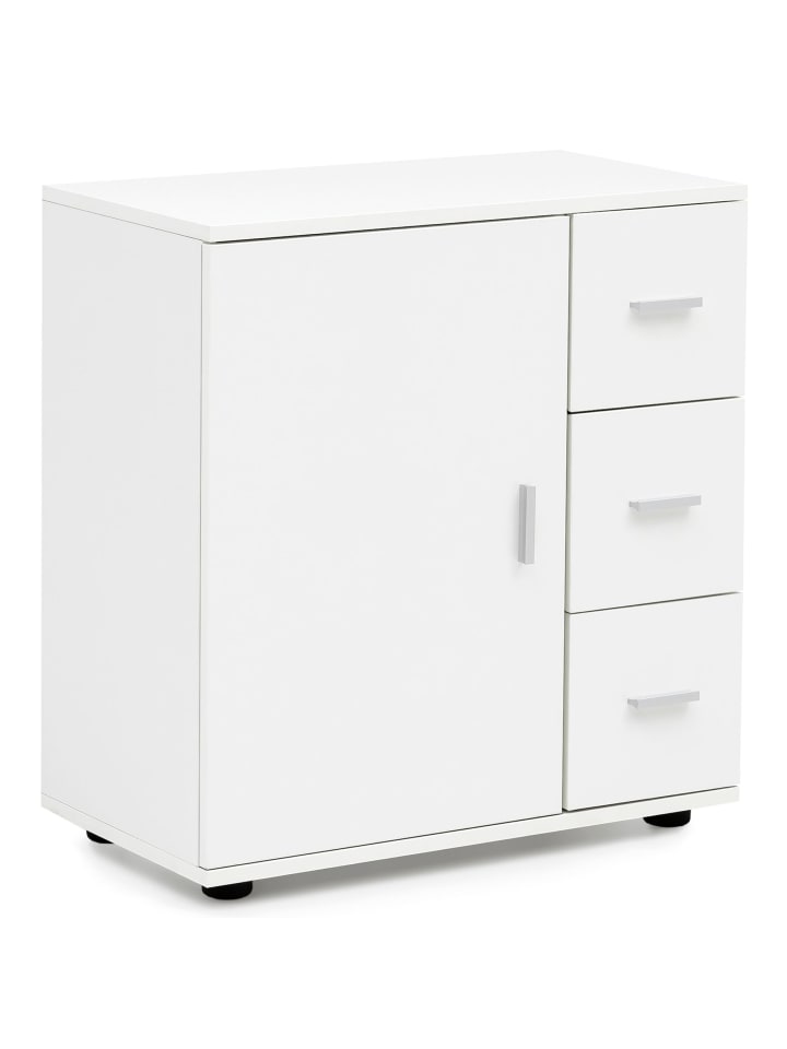 Badunterschrank in Weiß / MDF / 60x33x66