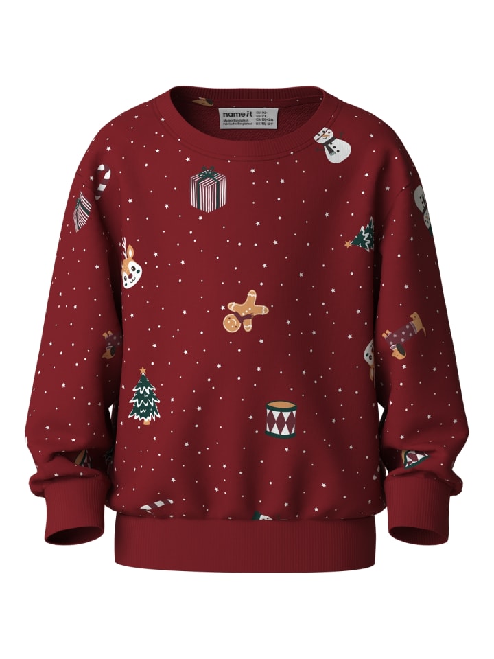Nmnvohom Weihnachts-Sweatshirt in red dahlia