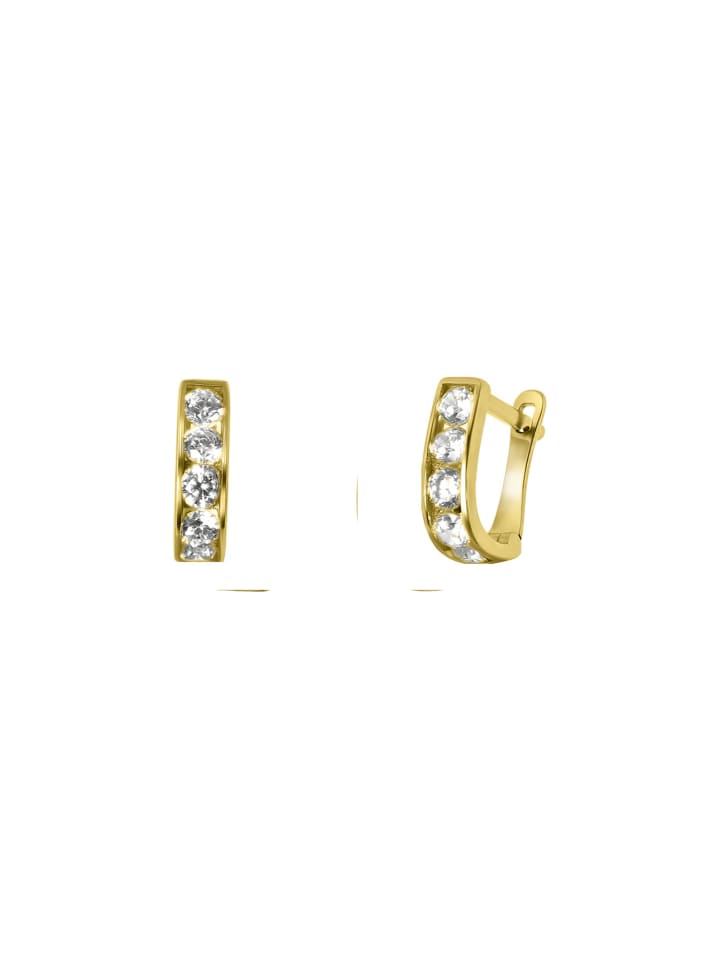 375 Gold Ohrringe Oval