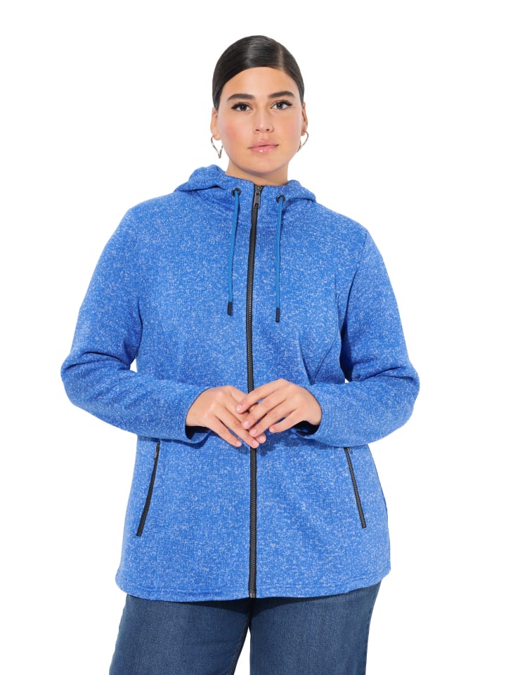 Sweatjacke in pfauenblau