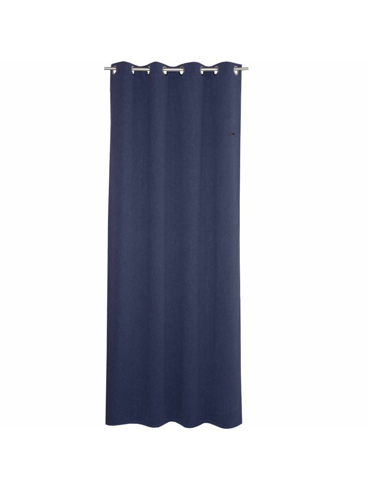Blickdichter Ösenvorhang HARP in Blau
