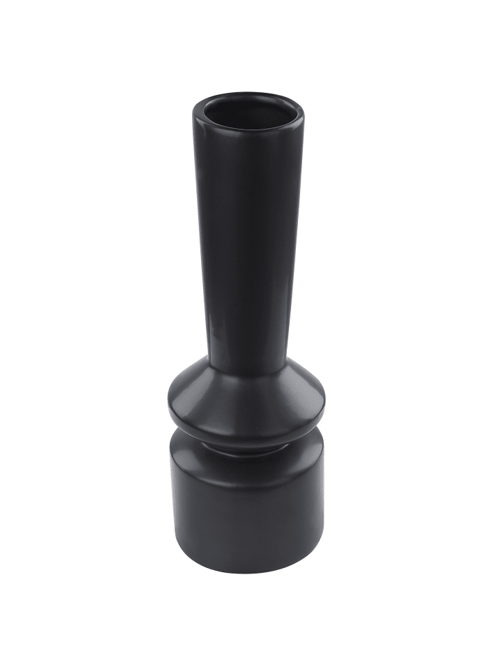 Blumenvase PEANIA in Schwarz - (W) 10 x (H) 30 x (L) 10 cm