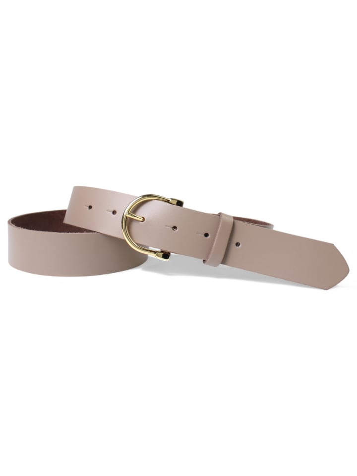 Ledergürtel in Taupe