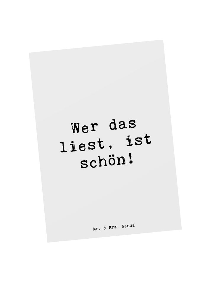 Postkarte Spruch Freude Schön mit Spruch in Weiß