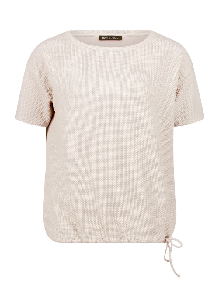Blusenshirt mit Tunnelzug in beige