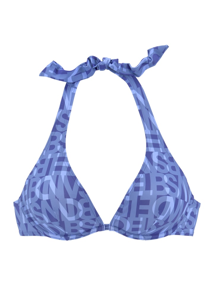 Bügel-Bikini-Top in blau