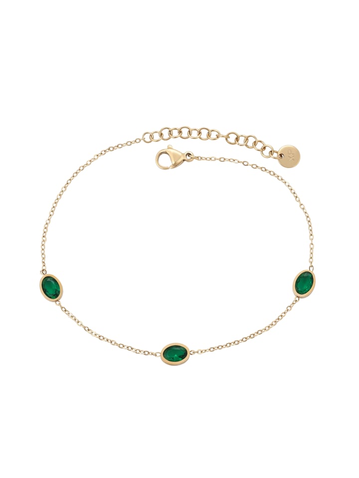 Women Bracelet in Gold Emerald