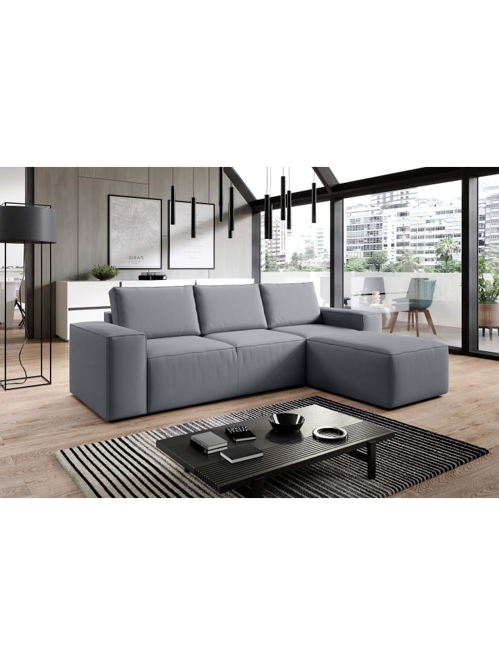 Rush Recamiere Rechts in Charcoal - (L) 302 x (B) 302 x (H) 95 cm